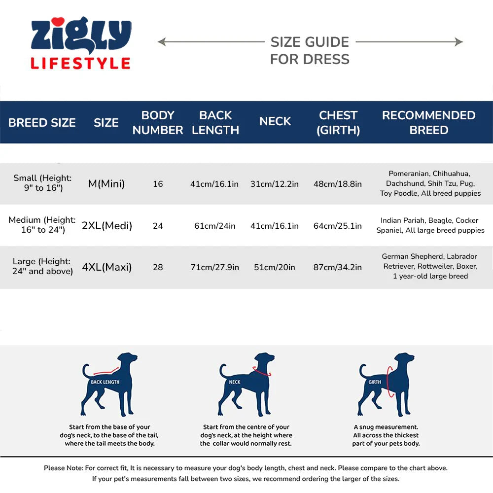 ZL Sassy Scarlet Frock Dog Dress - Zigly