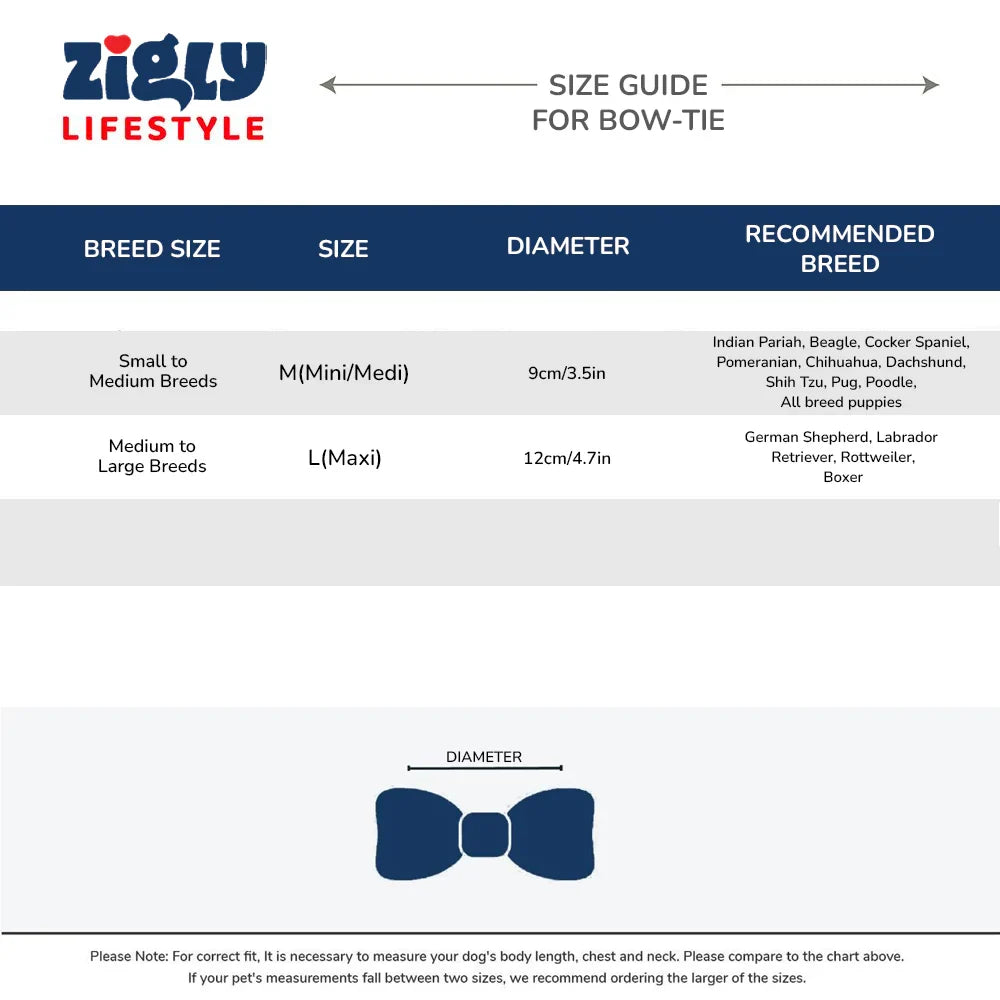 ZL Ruby Rose Dog Bow Tie - Zigly