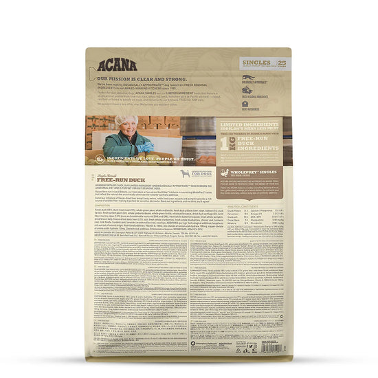 Acana Free Range Duck Dry Adult Dog Food - All Breeds - Zigly