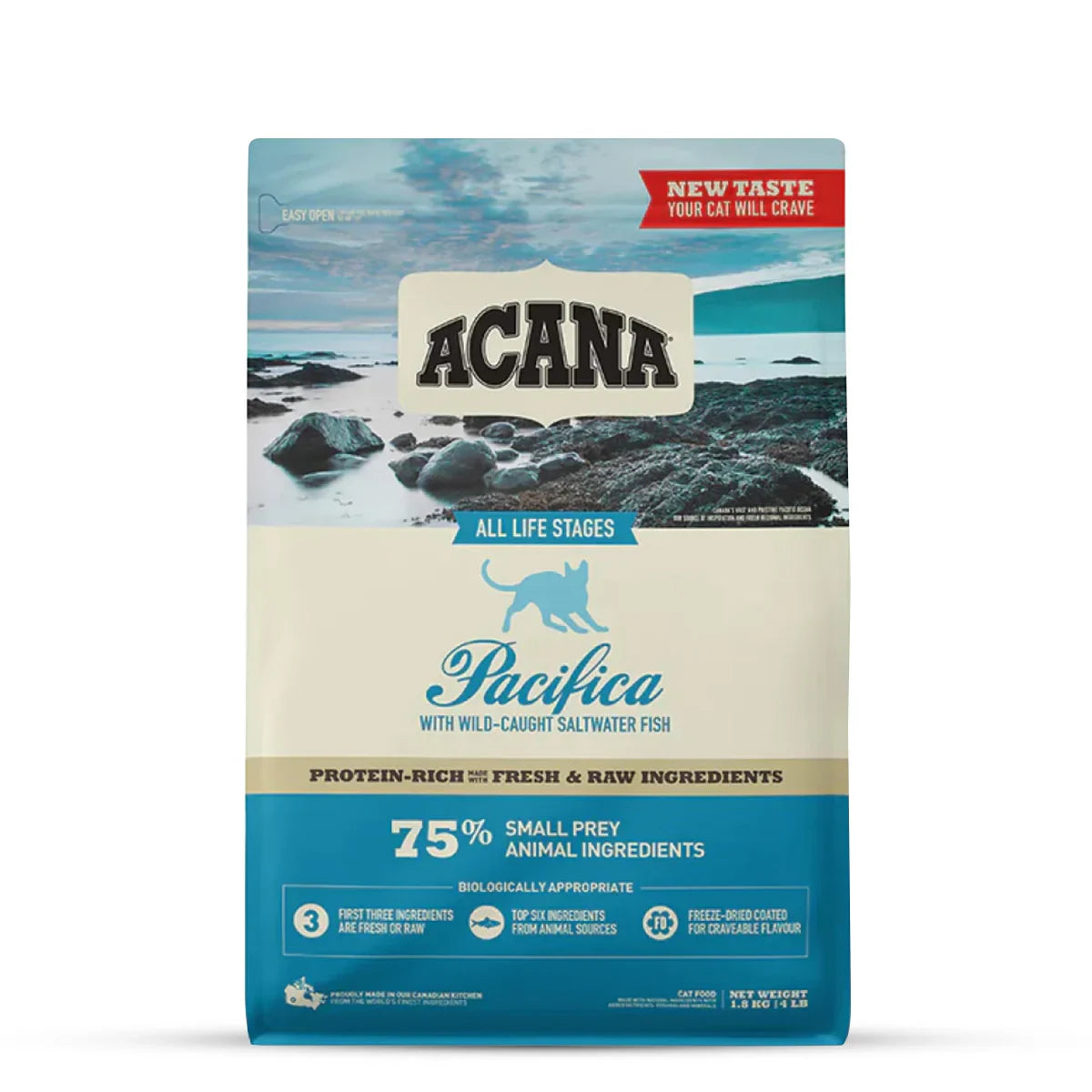 Acana Pacifica Fish Dry Cat Food - All Breeds All Life Stages - Zigly