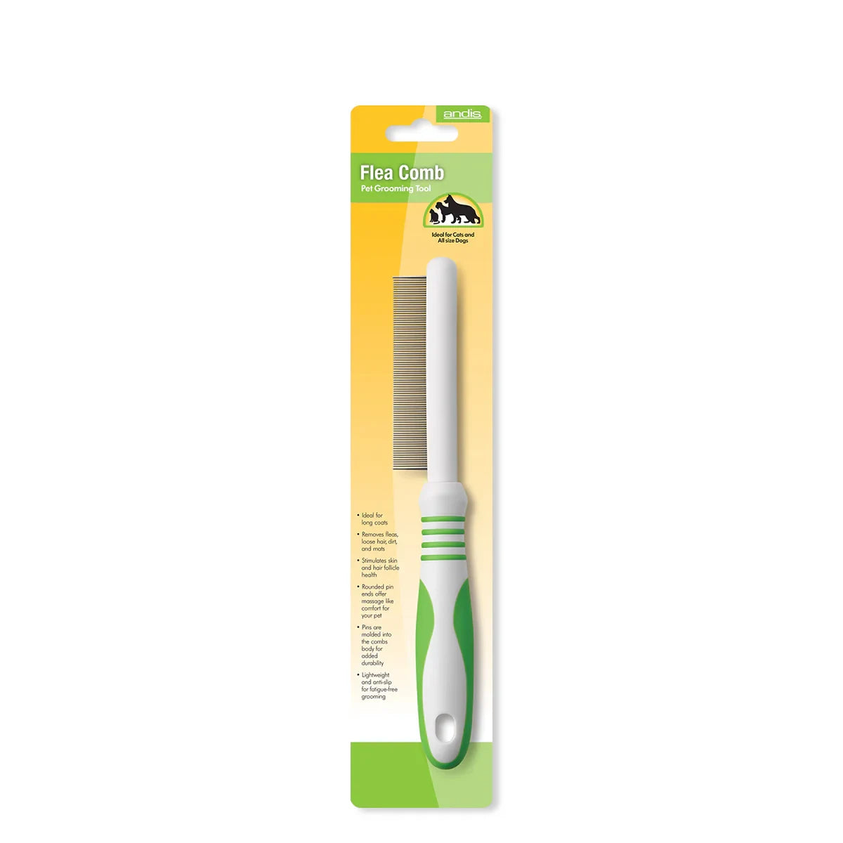 Andis Flea Comb For Dog/Cat - Lime Green - Zigly