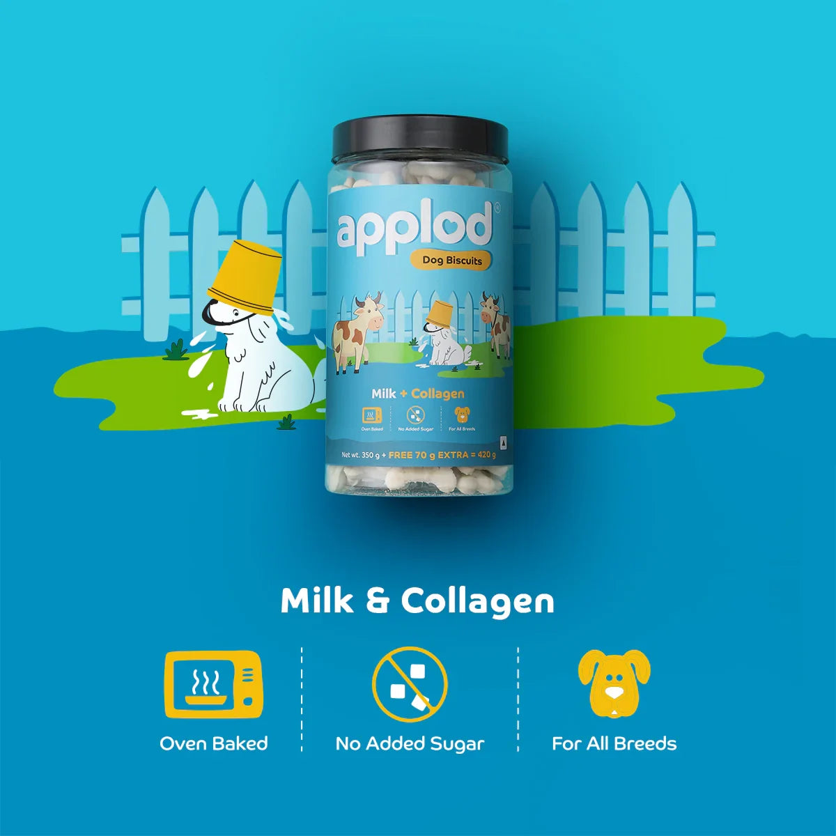 Applod Milk Puppy Biscuit With Collagen - Zigly