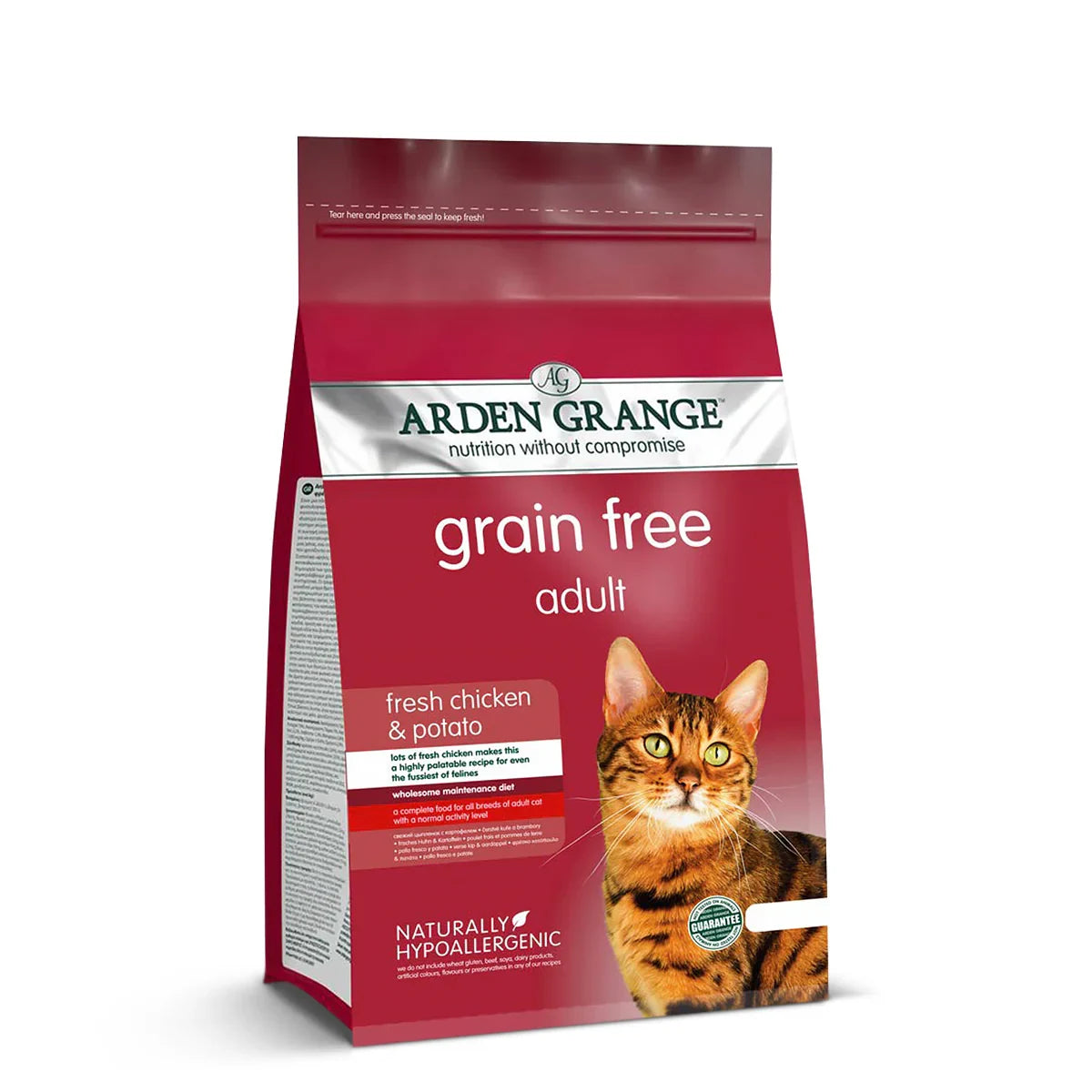 Arden Grange Grain Free Chicken and Potato Adult Dry Cat Food - All Breeds - Zigly