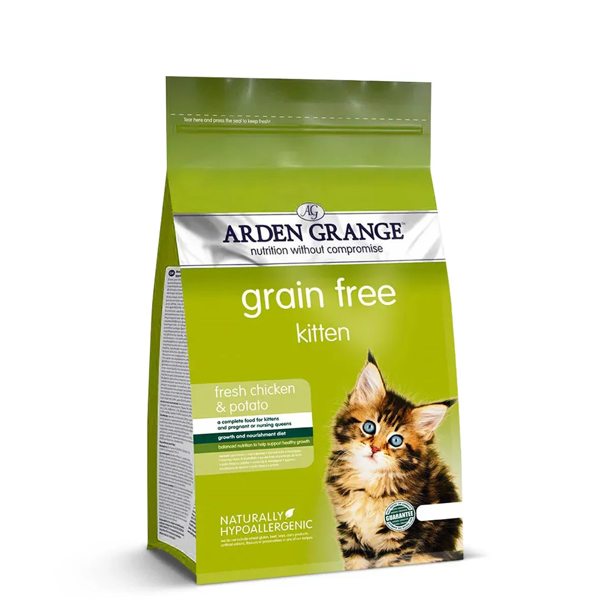 Arden Grange Grain Free Chicken and Potato Kitten Dry Cat Food - All Breeds - Zigly