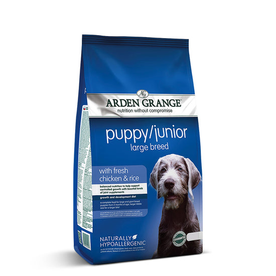 Arden Grange Puppy/Junior Fresh Chicken & Rice Dry Dog Food - Large Breed - Zigly
