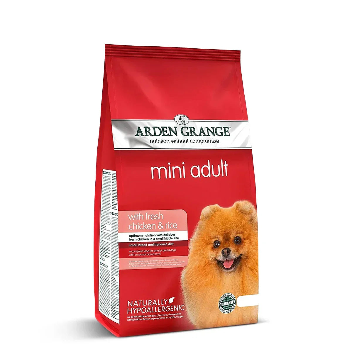Arden Grange Chicken & Rice Dry Dog Food - Mini Breed Adult - 2kg - Zigly