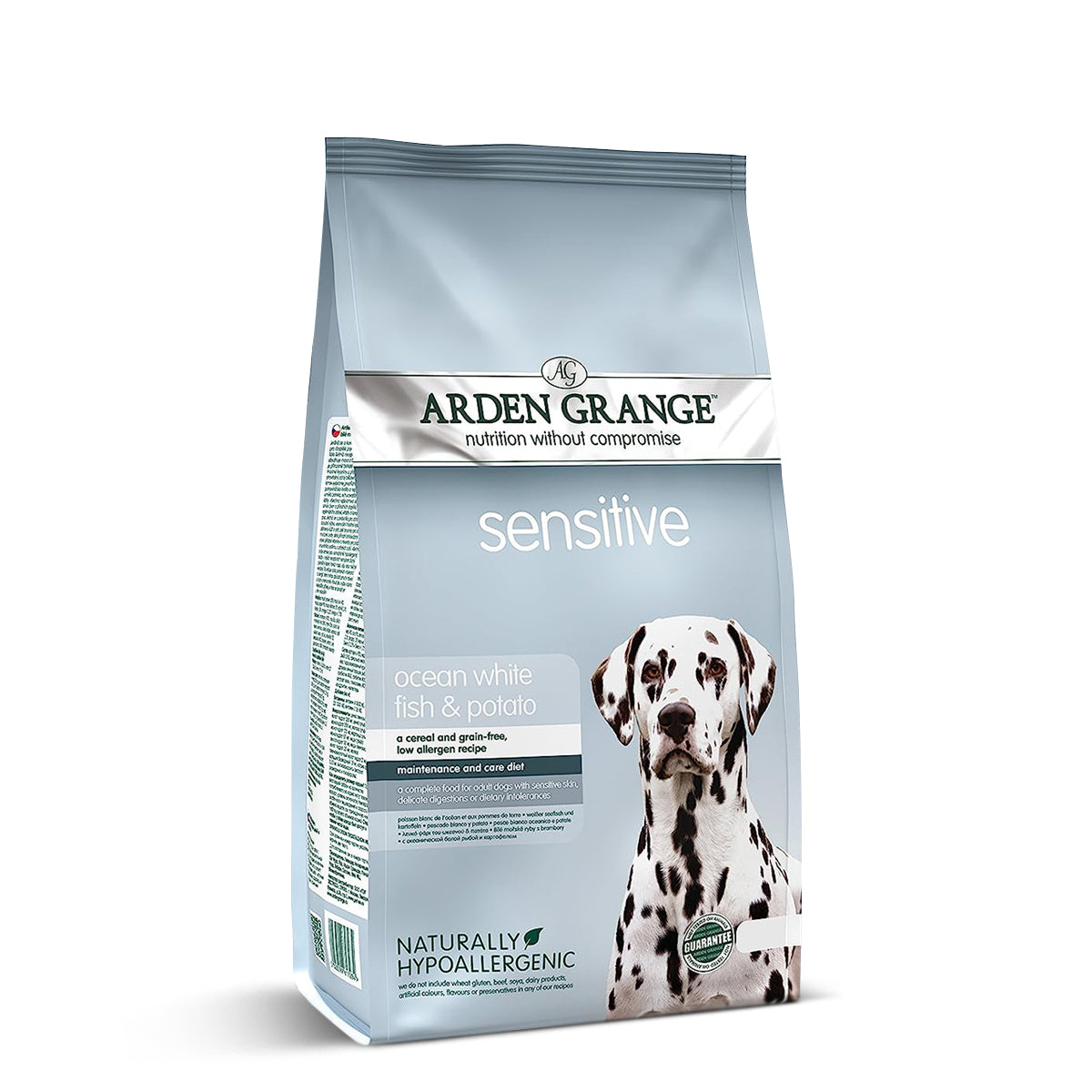 Arden Grange Sensitive Ocean White Fish & Potato Dry Dog Food - All Breeds Adult - Zigly