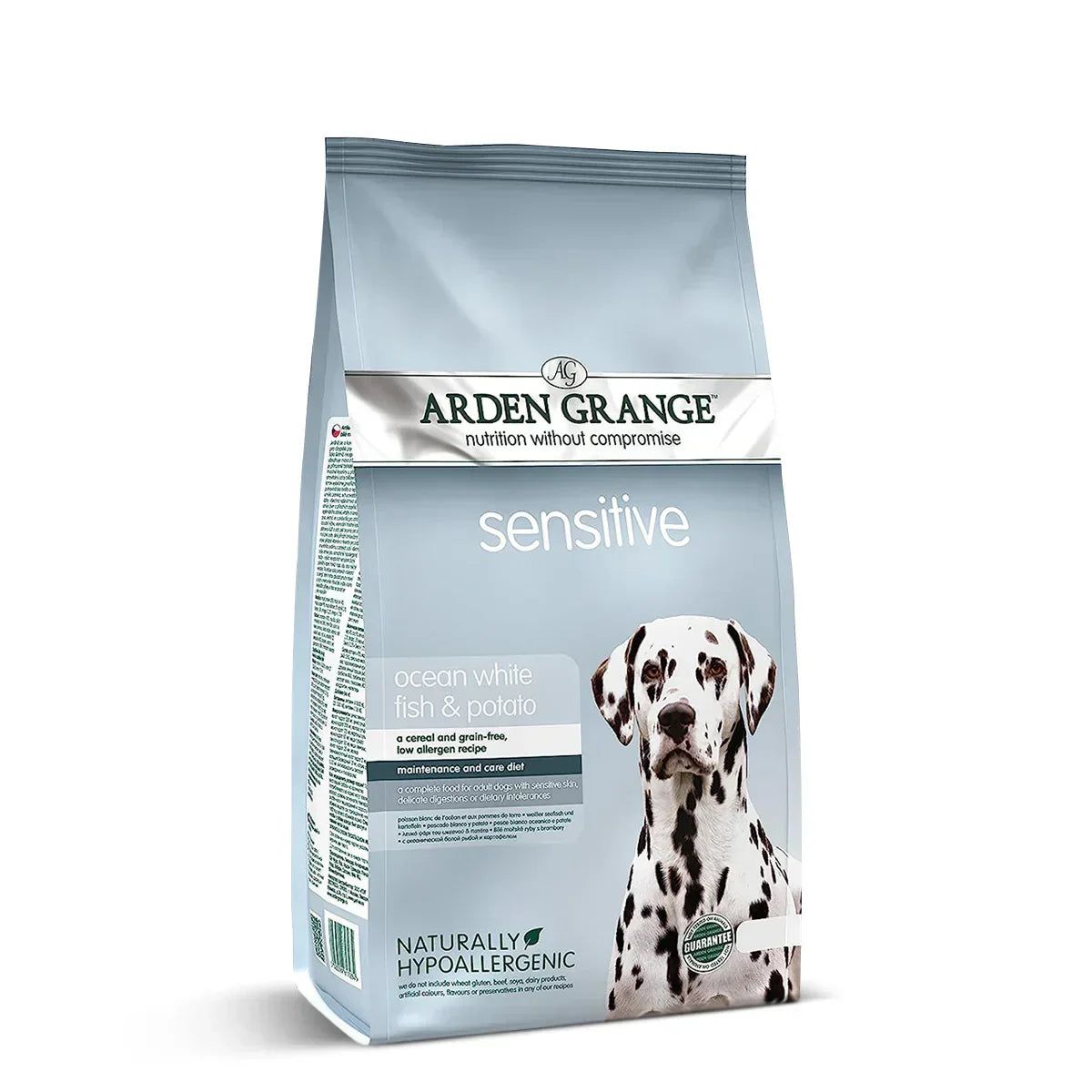 Arden Grange Sensitive Ocean White Fish & Potato Dry Dog Food - All Breeds Adult - Zigly