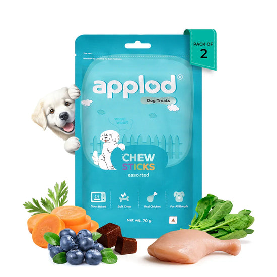 Applod Soft Mix Chew Sticks Dog Treat - 70g - Zigly