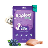 Applod Soft Blueberry Chew Sticks Dog Treat - 70g - Zigly