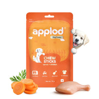 Applod Soft Carrot Chew Sticks Dog Treat - 70g - Zigly