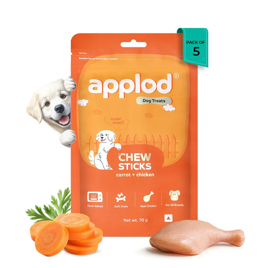 Applod Soft Carrot Chew Sticks Dog Treat - 70g - Zigly