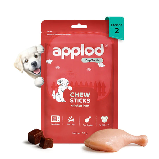Applod Soft Liver Chew Sticks Dog Treat - 70g - Zigly