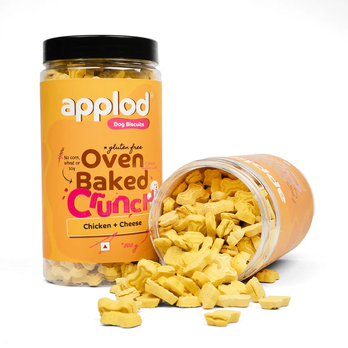 Applod Crunch-a-Licious Gluten Free Chicken & Cheese Dog Biscuits - 800g - Zigly