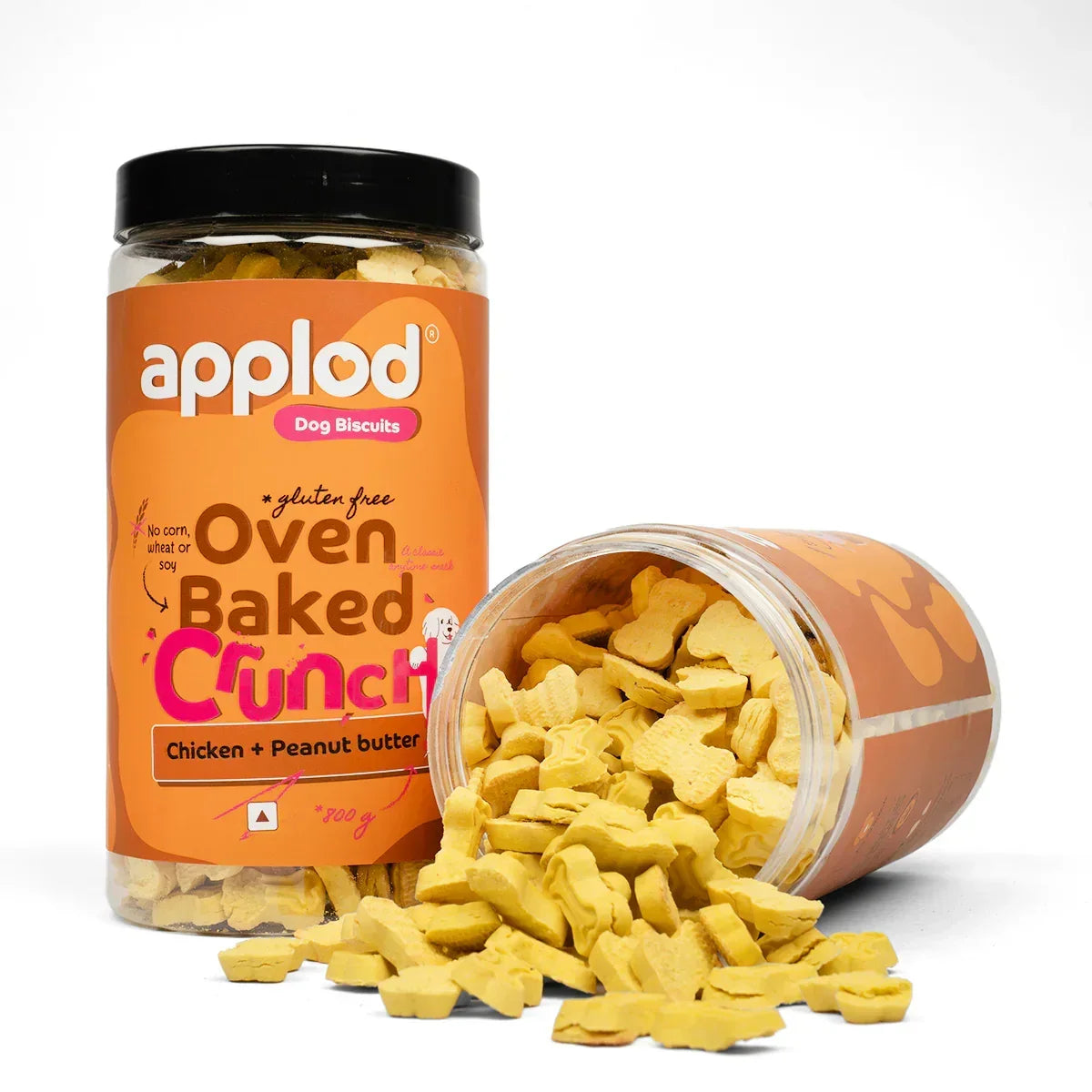 Applod Crunch-a-Licious Gluten Free Chicken and Peanut Butter Dog Biscuits - 800g