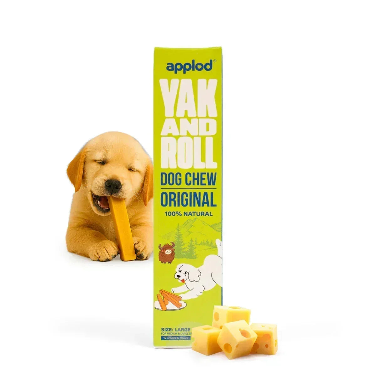 Applod Yak & Roll Natural Yak Chews for Dogs - Zigly