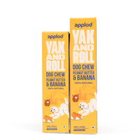 Applod Yak & Roll Peanut Butter & Banana Yak Chew for Dogs - Zigly