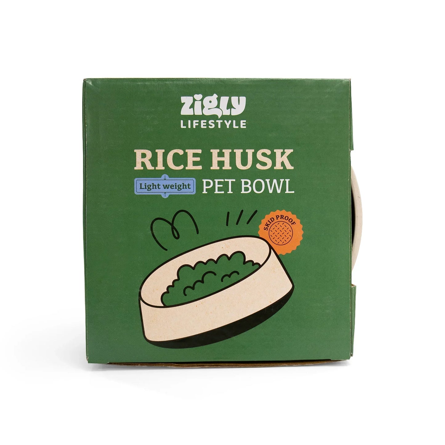 ZL Rice Husk Dog Bowl – Orange