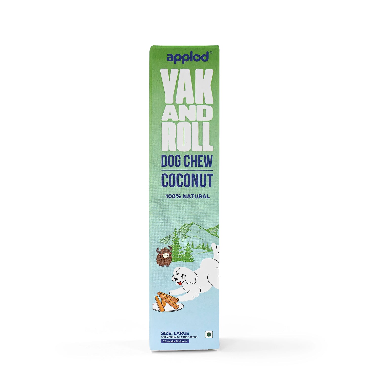 Applod Yak & Roll Coconut & Himalayan Cheese Long-Lasting Dog Chew