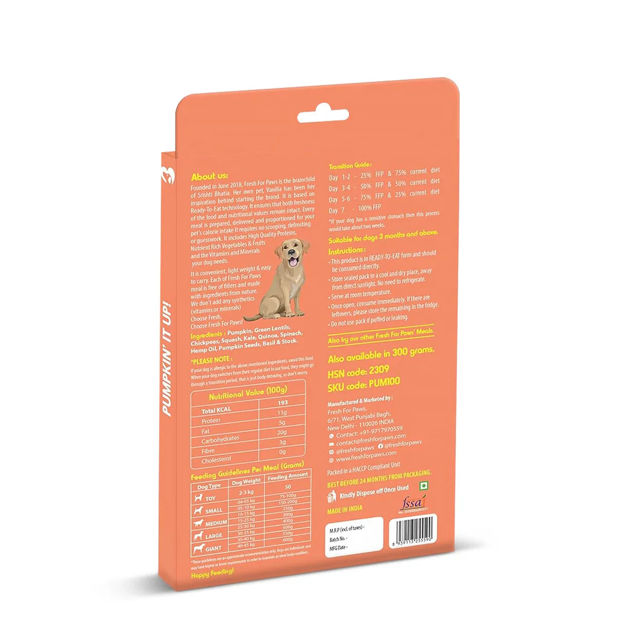 Fresh For Paws Pumpkin' It Up Wet Dog Food - All Breed Adult - Zigly