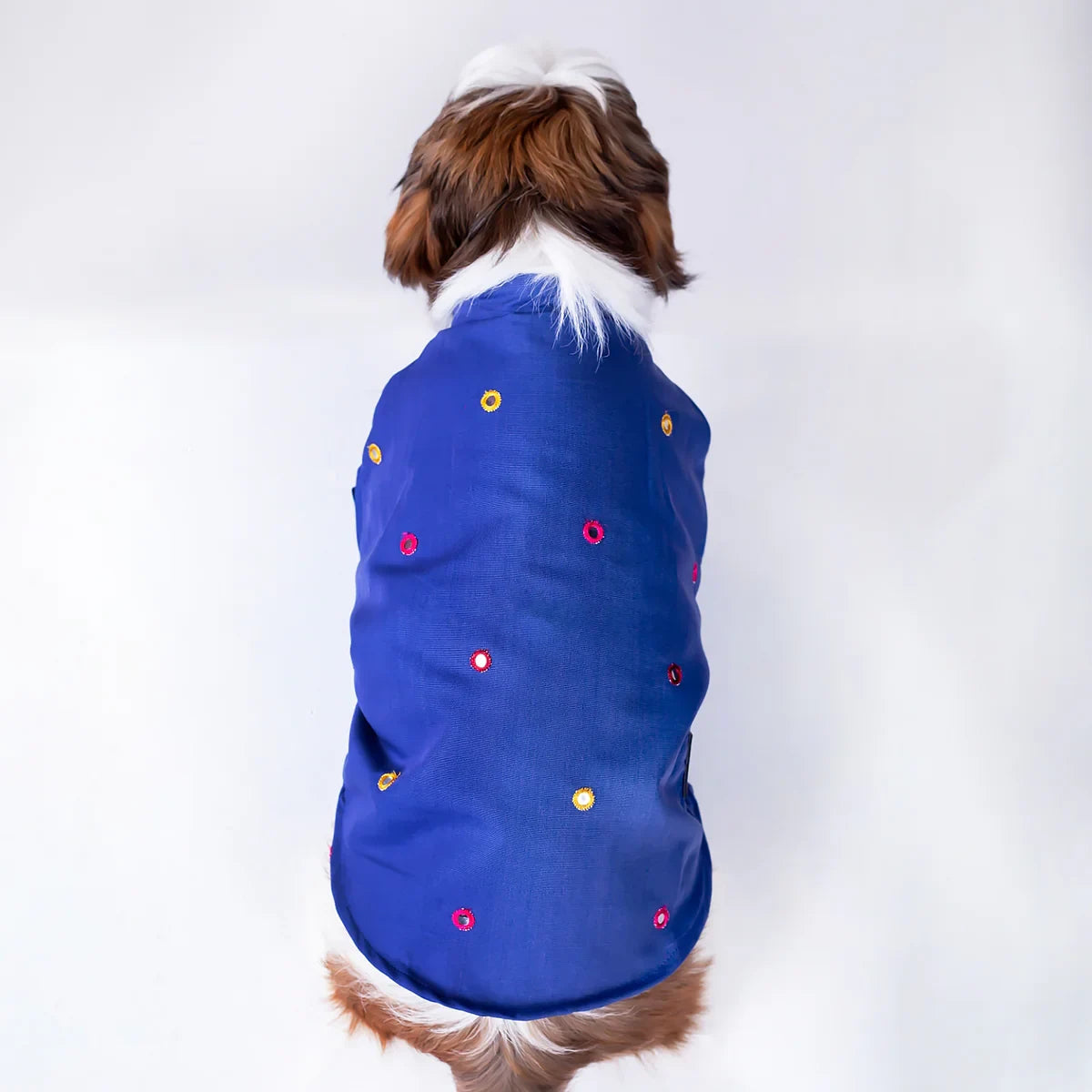 15 Furries Mirror Work Persian Blue Kurta For Dogs - Zigly