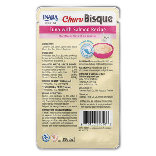 Inaba Churu Bisque Tuna with Salmon Recipe 40 g