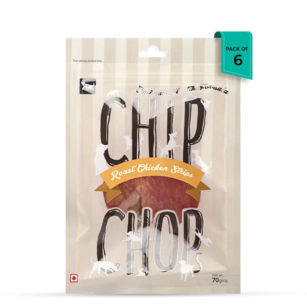 Chip Chops Roast Chicken Strips Dog Meaty Treat - 70g - Zigly