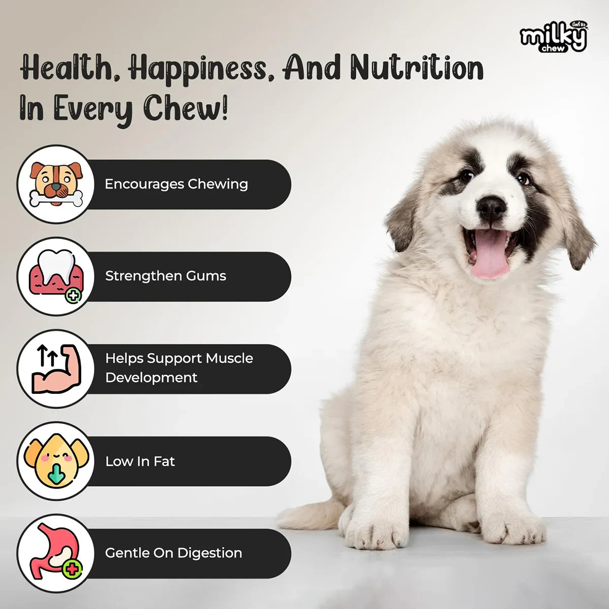 Dogaholic Milky Chew Bone Dog Treat - 15 pieces - Zigly