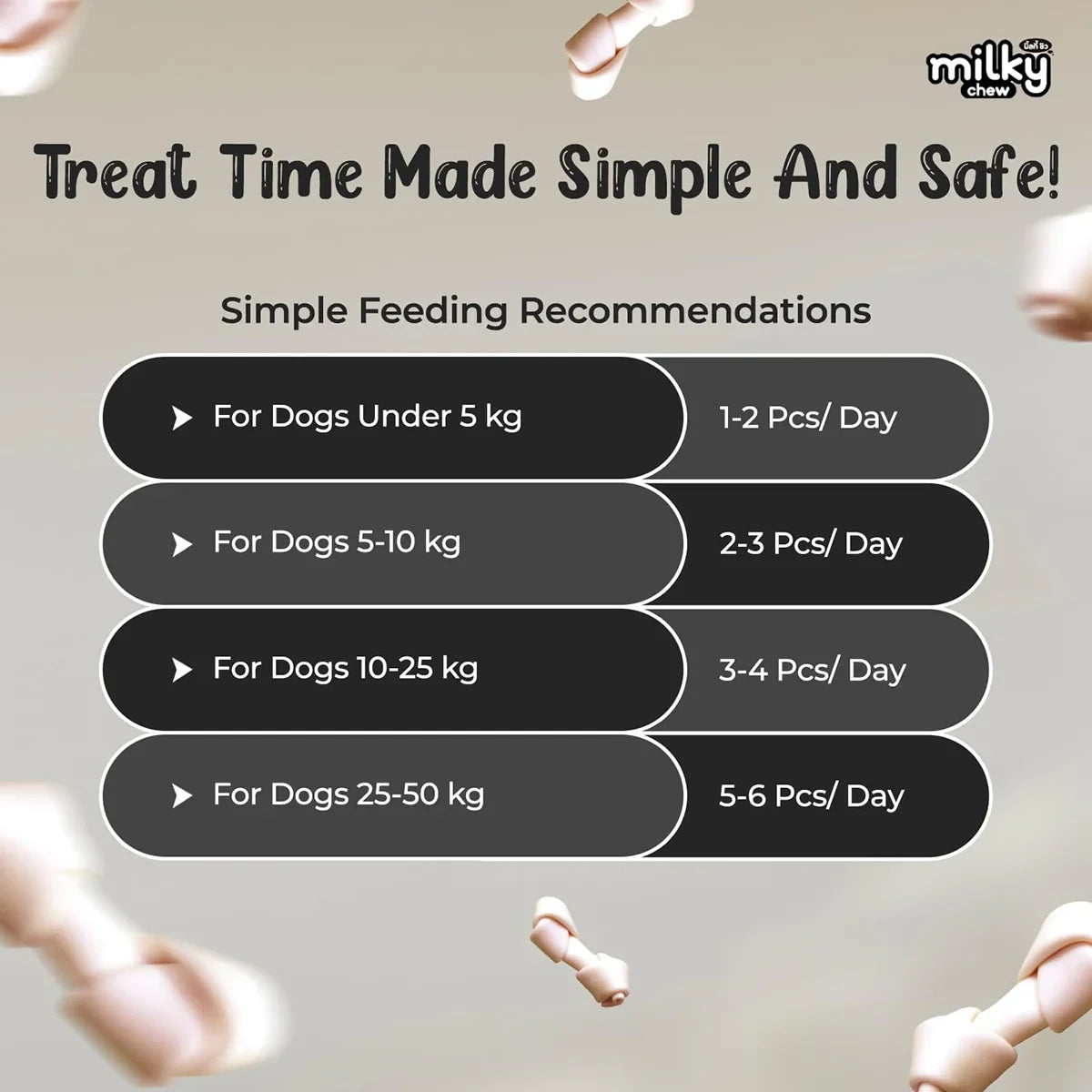 Dogaholic Milky Chew Bone Dog Treat - 15 pieces - Zigly