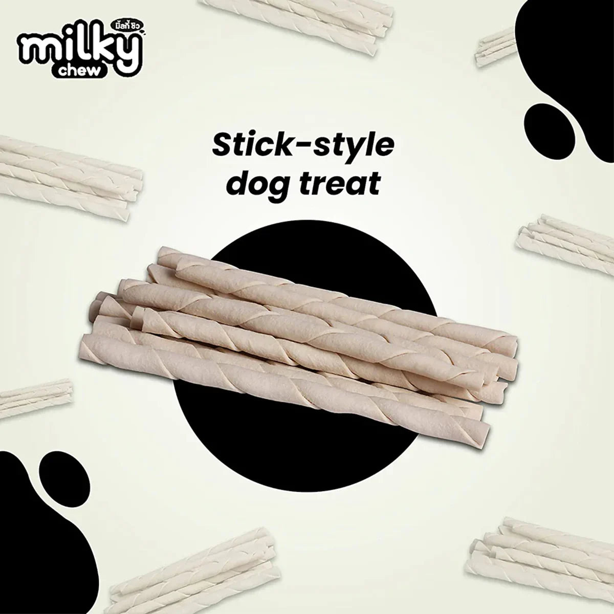 Dogaholic Milky Chew Stick Style Dog Treat - 30 pieces - Zigly