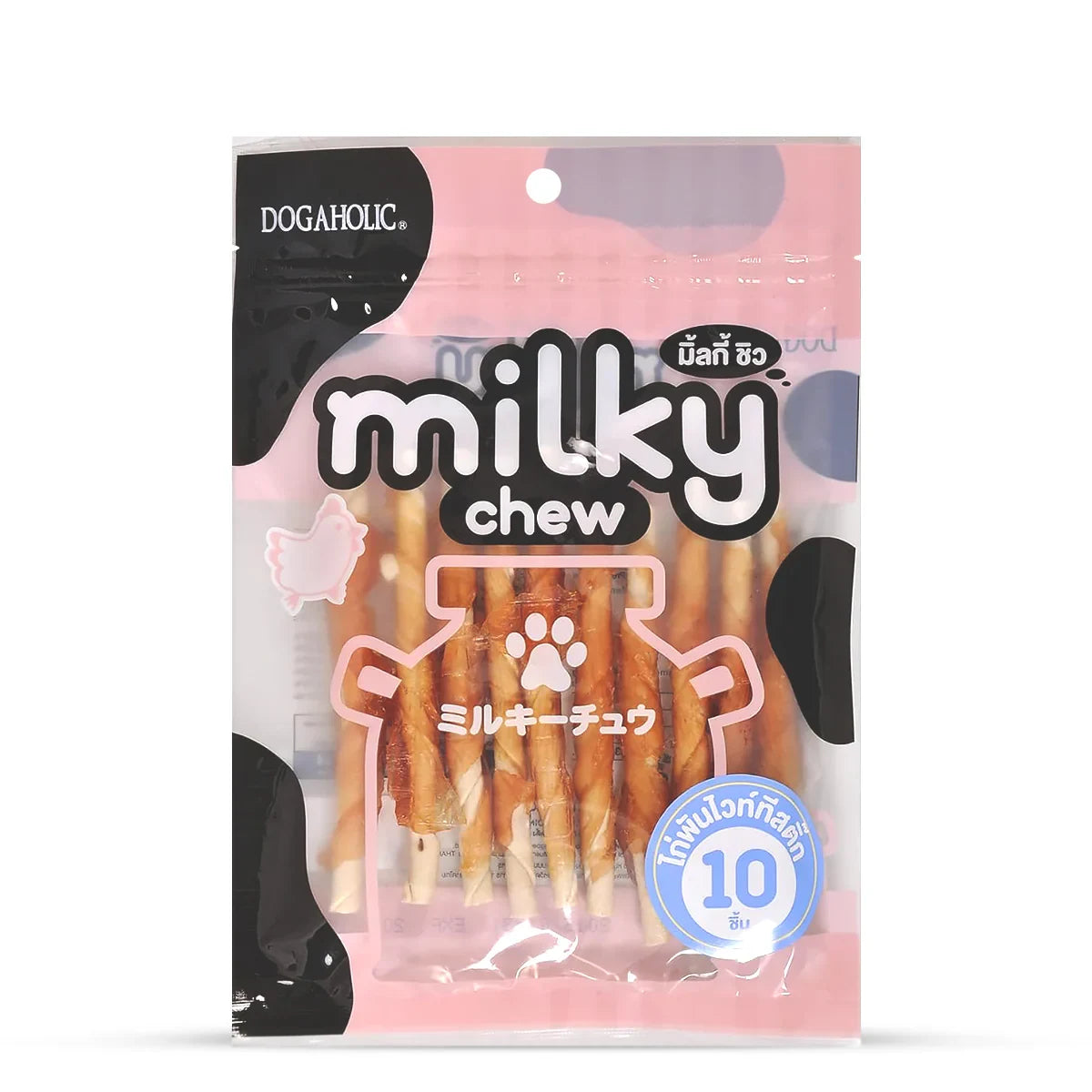 Dogaholic Milky Chew Chicken Stick Dog Treat - 10 pieces - Zigly