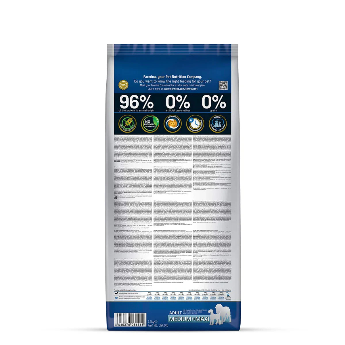 Farmina N&D Ocean Codfish Pumpkin and Orange Dry Dog Food Medium-Maxi Breed Adult - 12kg - Zigly