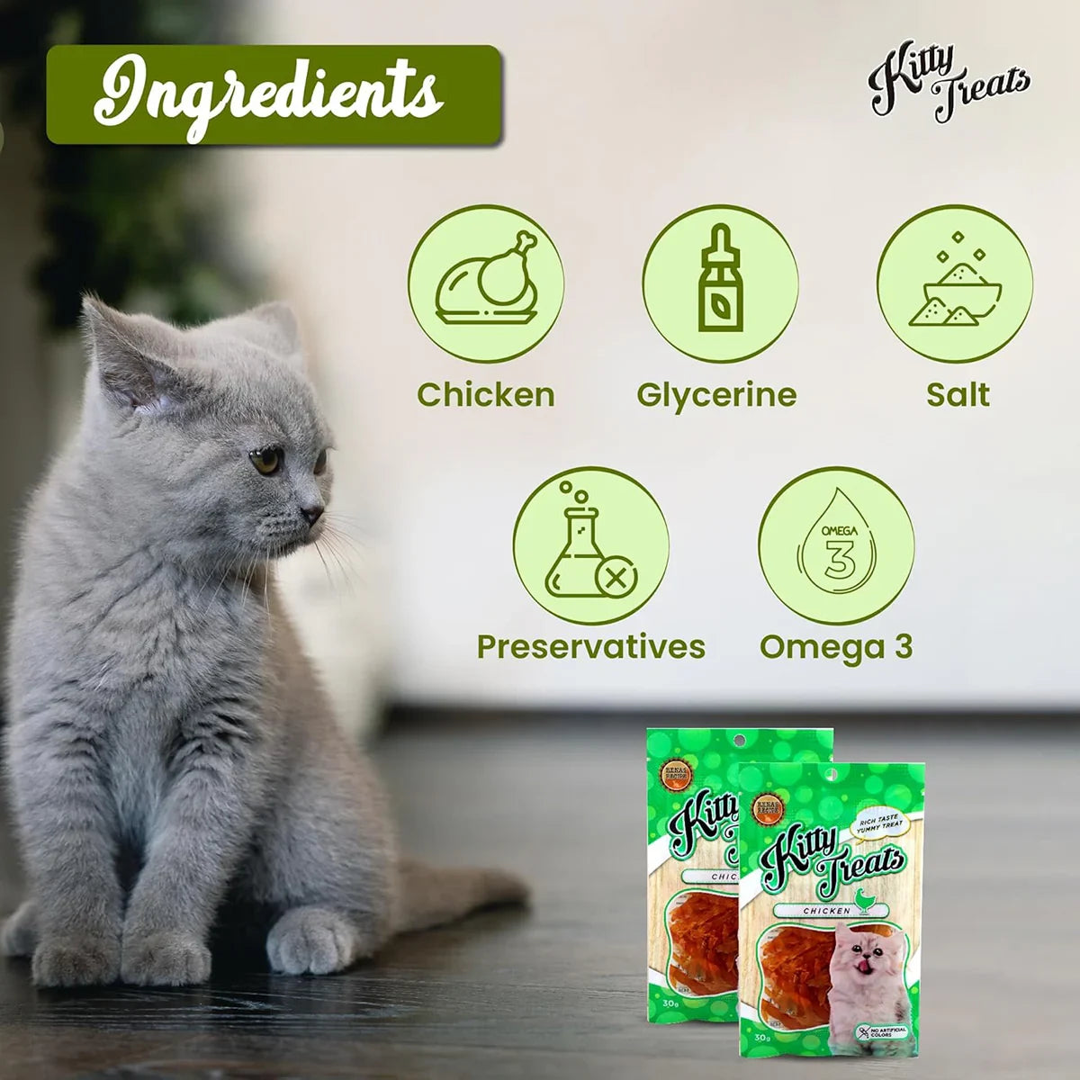 Neko Cat Soft Chicken Jerky Sliced Cat Meaty Treat - 30g - Zigly