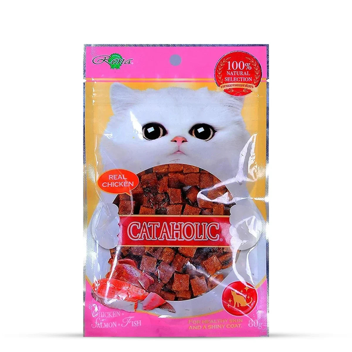 Neko Cat Chicken & Salmon Cubes Cat Meaty Treat - 80g - Zigly