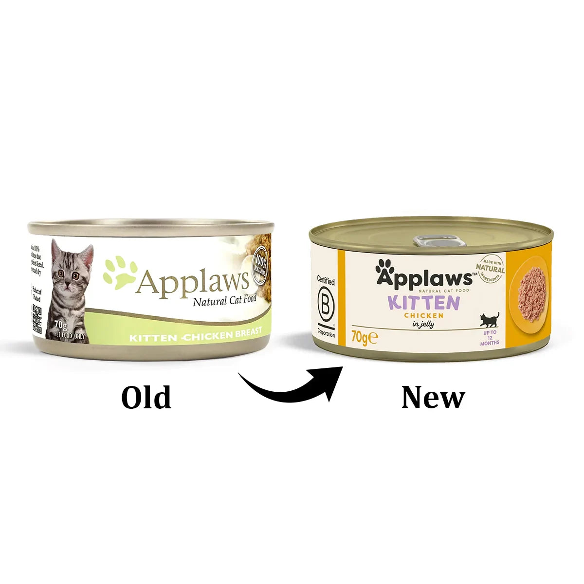 Applaws Chicken Breast Canned Kitten Food - Wet Cat Food - All Breeds - 70g - Zigly