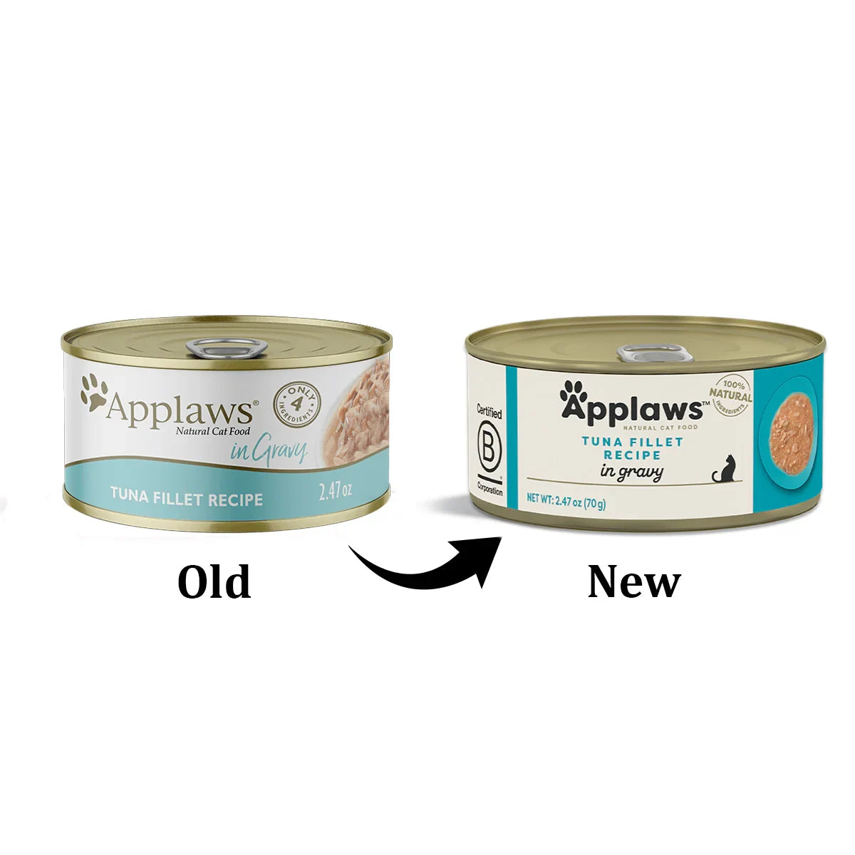Applaws Tuna Fillet Canned Adult Cat Food - Wet Cat Food - All Breeds - 70g - Zigly