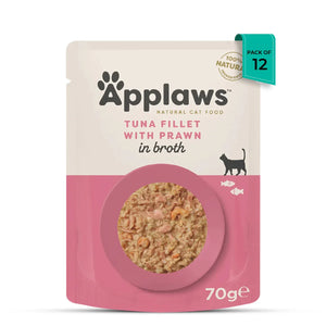 Applaws Tuna Fillet with Pacific Prawns Adult Wet Cat Food - 70g - Zigly