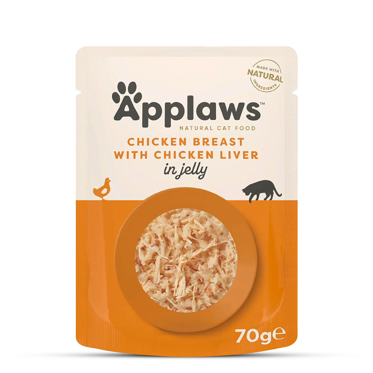 Applaws Chicken Breast with Liver in Jelly Wet Cat Food - All Breeds Adult - 70g - Zigly