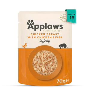 Applaws Chicken Breast with Liver in Jelly Wet Cat Food - All Breeds Adult - 70g - Zigly