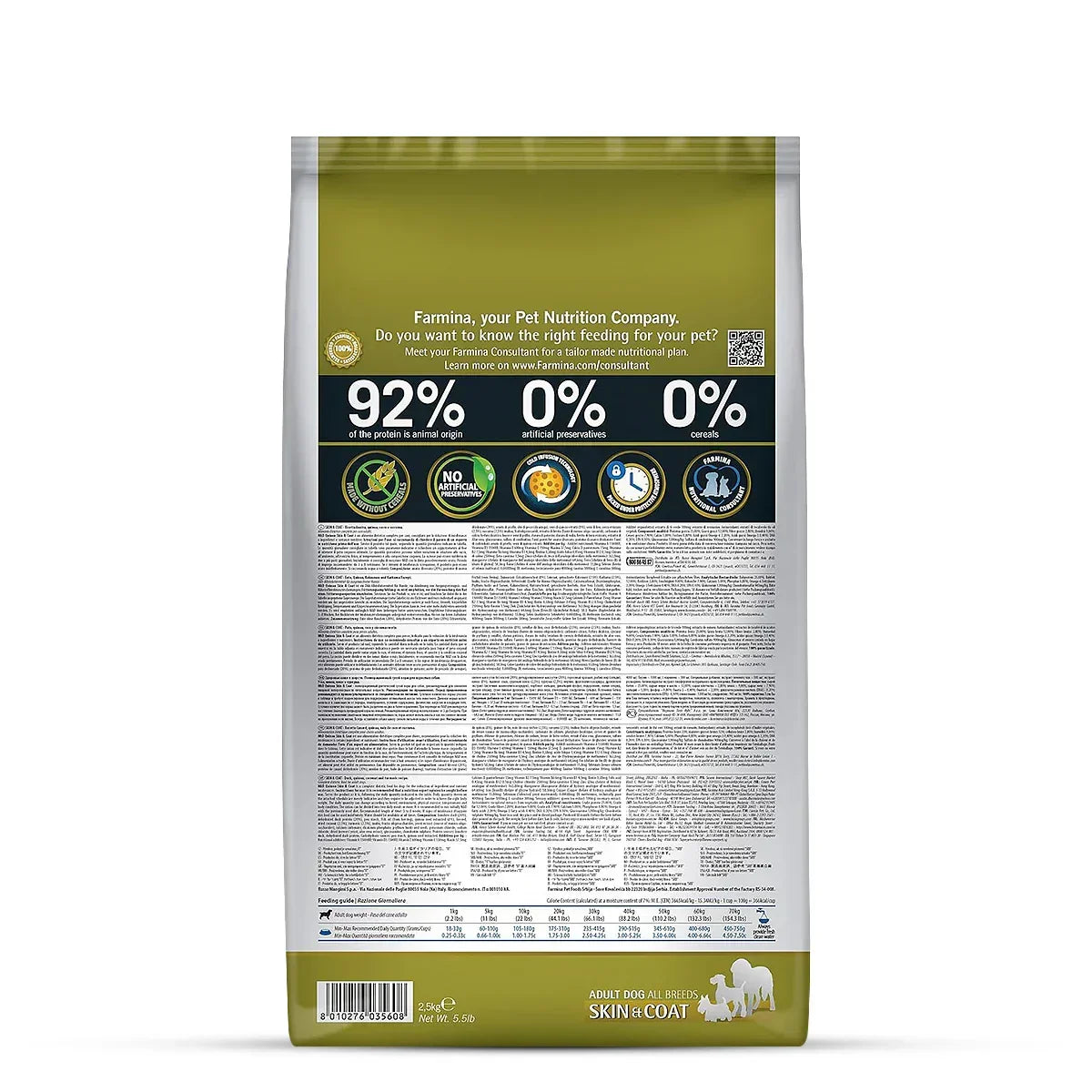 Farmina N&D Grain Free Quinoa Skin & Coat - (Duck, Coconut & Turmeric) Dry Dog Food - All Breeds Adult - 2.5kg - Zigly