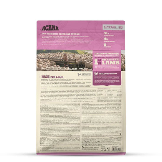 Acana Grass-Fed Lamb Dry Dog Food - All Breeds - Zigly