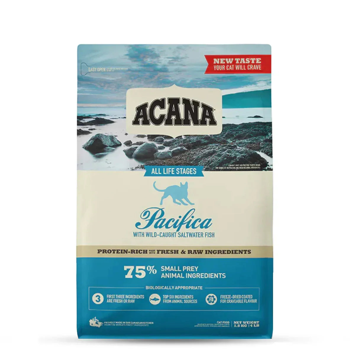 Acana Pacifica Fish Dry Cat Food - All Breeds All Life Stages - Zigly