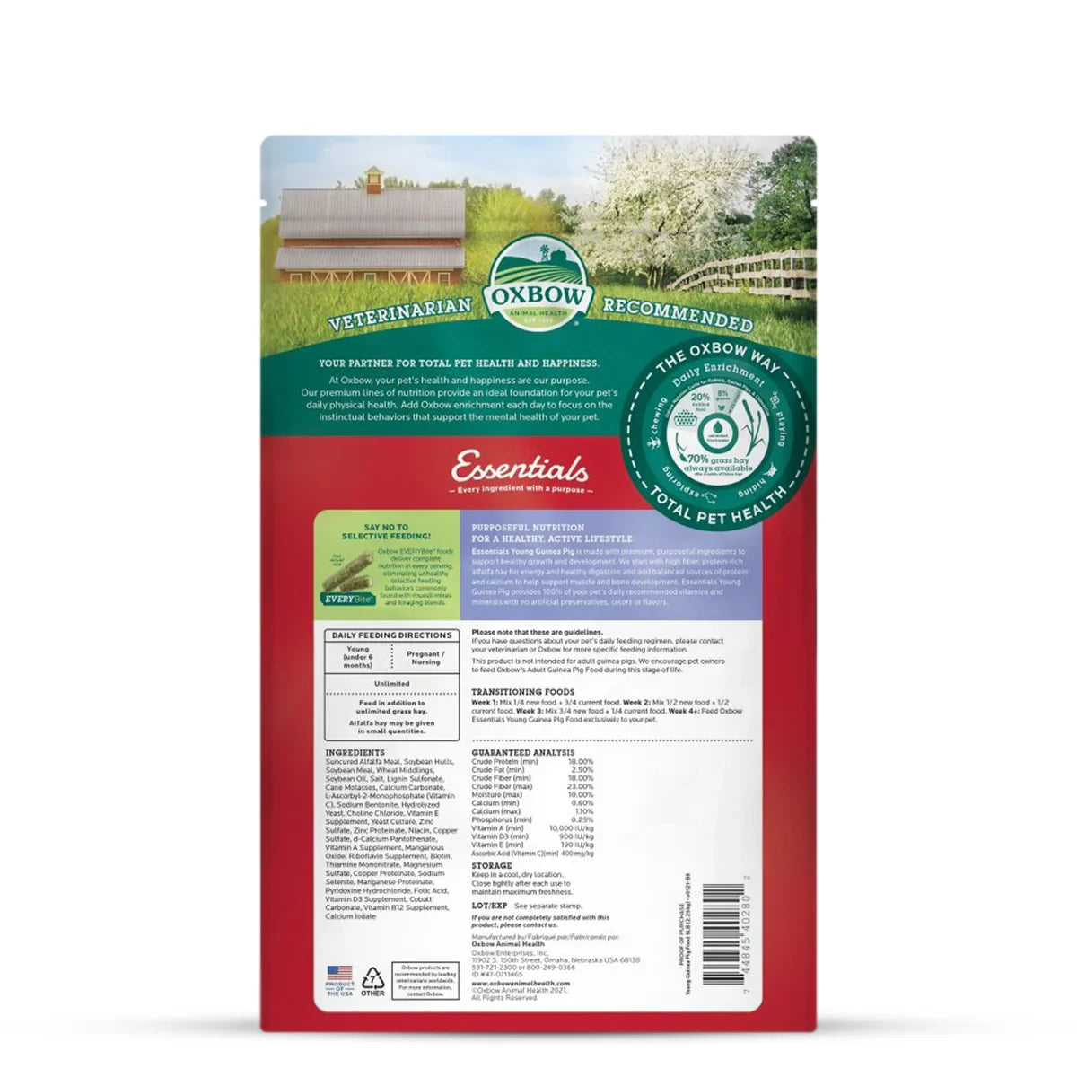 Oxbow Essentials Young Guinea Pig Food 2.25kg - Zigly