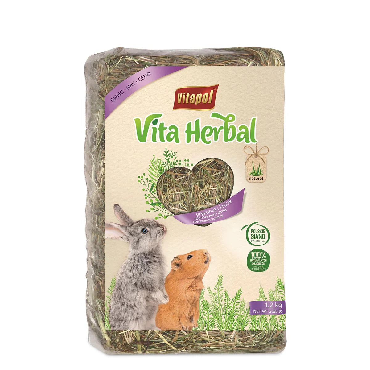 Vitapol Vita Herbal Hay for Rodents And Rabbits - 1.2kg - Zigly