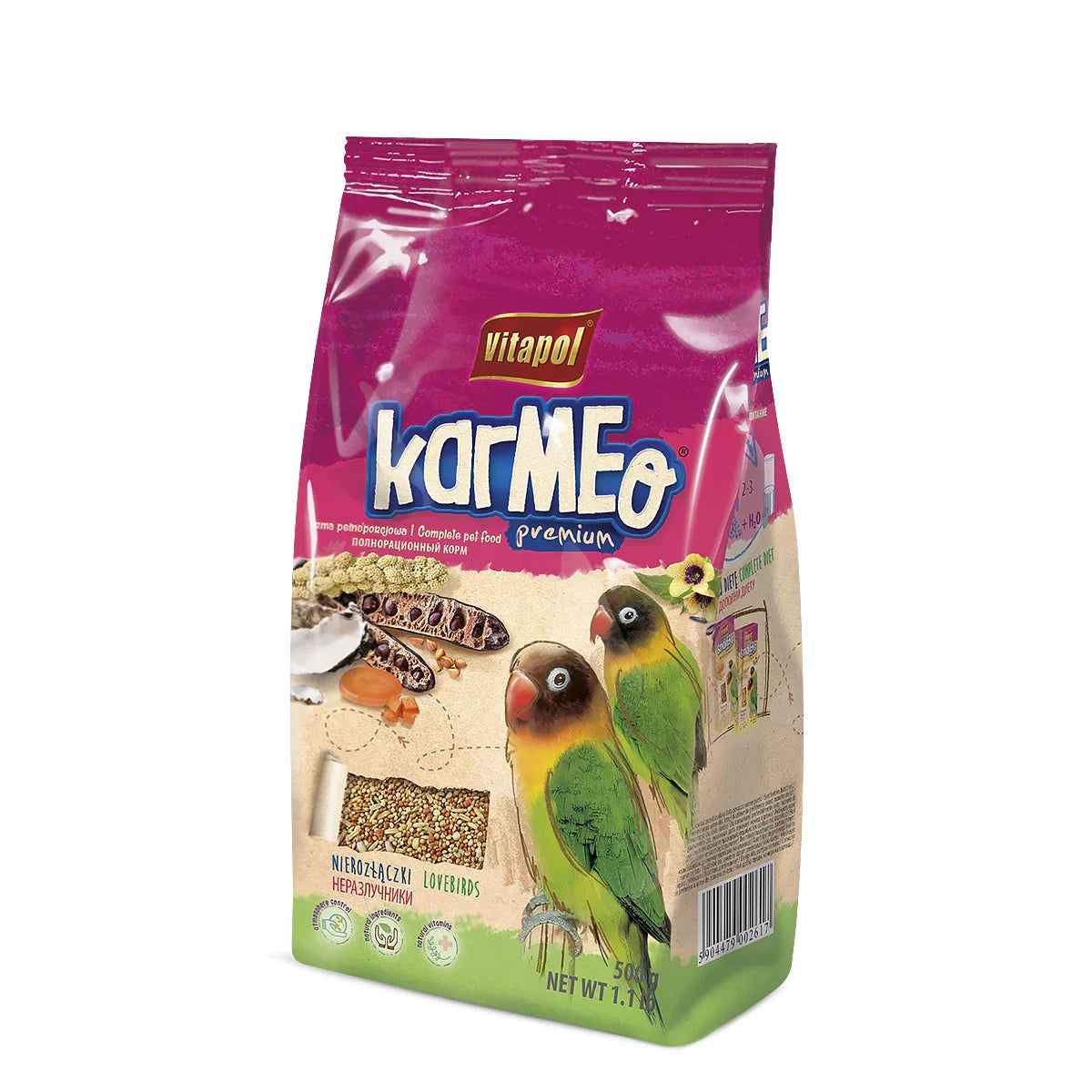 Vitapol Karmeo Premium Complete Food For Lovebirds 500g - Zigly