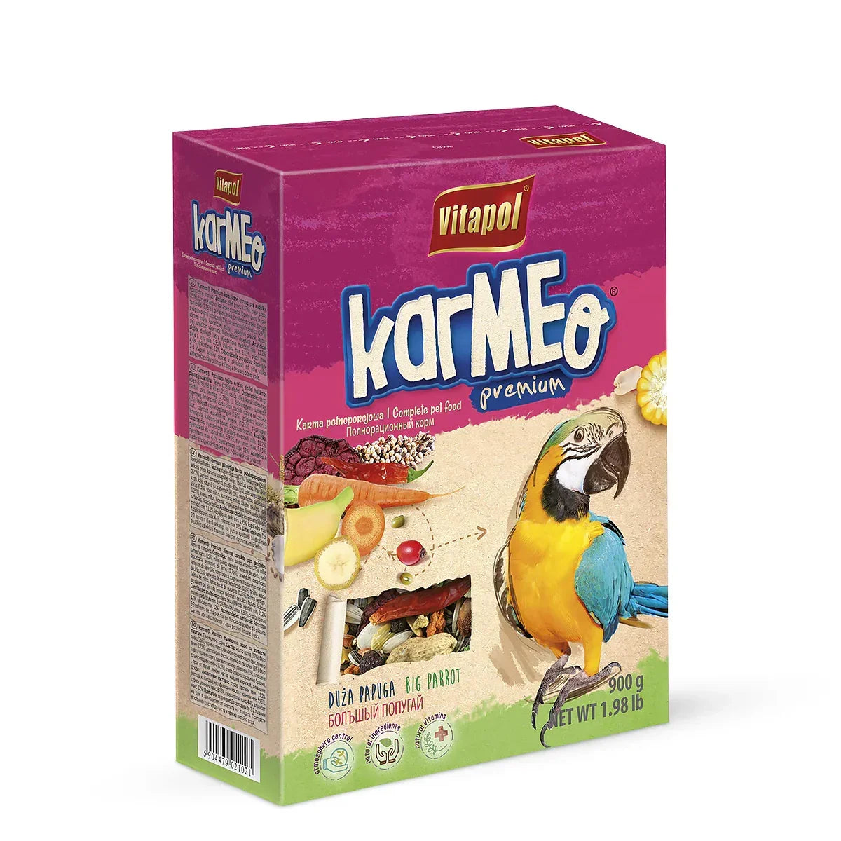 Vitapol Karmeo Premium Complete Food for Big Parrots - 900g - Zigly