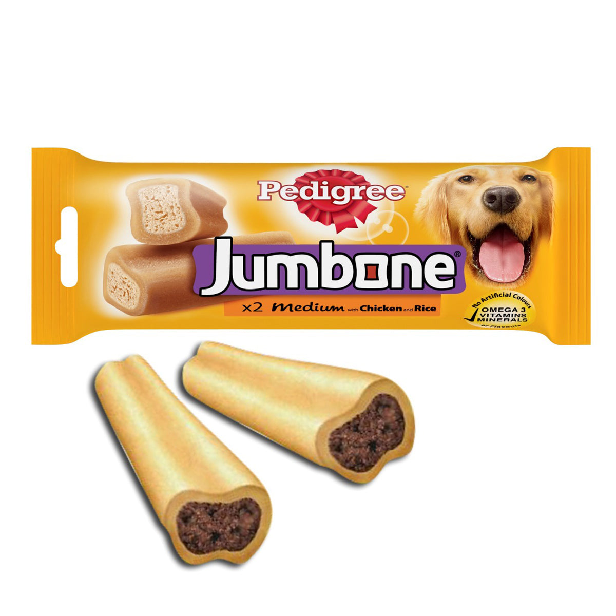Pedigree Jumbone Chicken & Lamb Flavour Adult Dog Treats - Medium & Large Breeds - 180g - Zigly