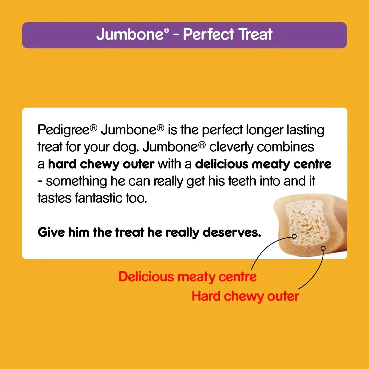 Pedigree Jumbone Chicken & Lamb Flavour Adult Dog Treats - Medium & Large Breeds - 180g - Zigly