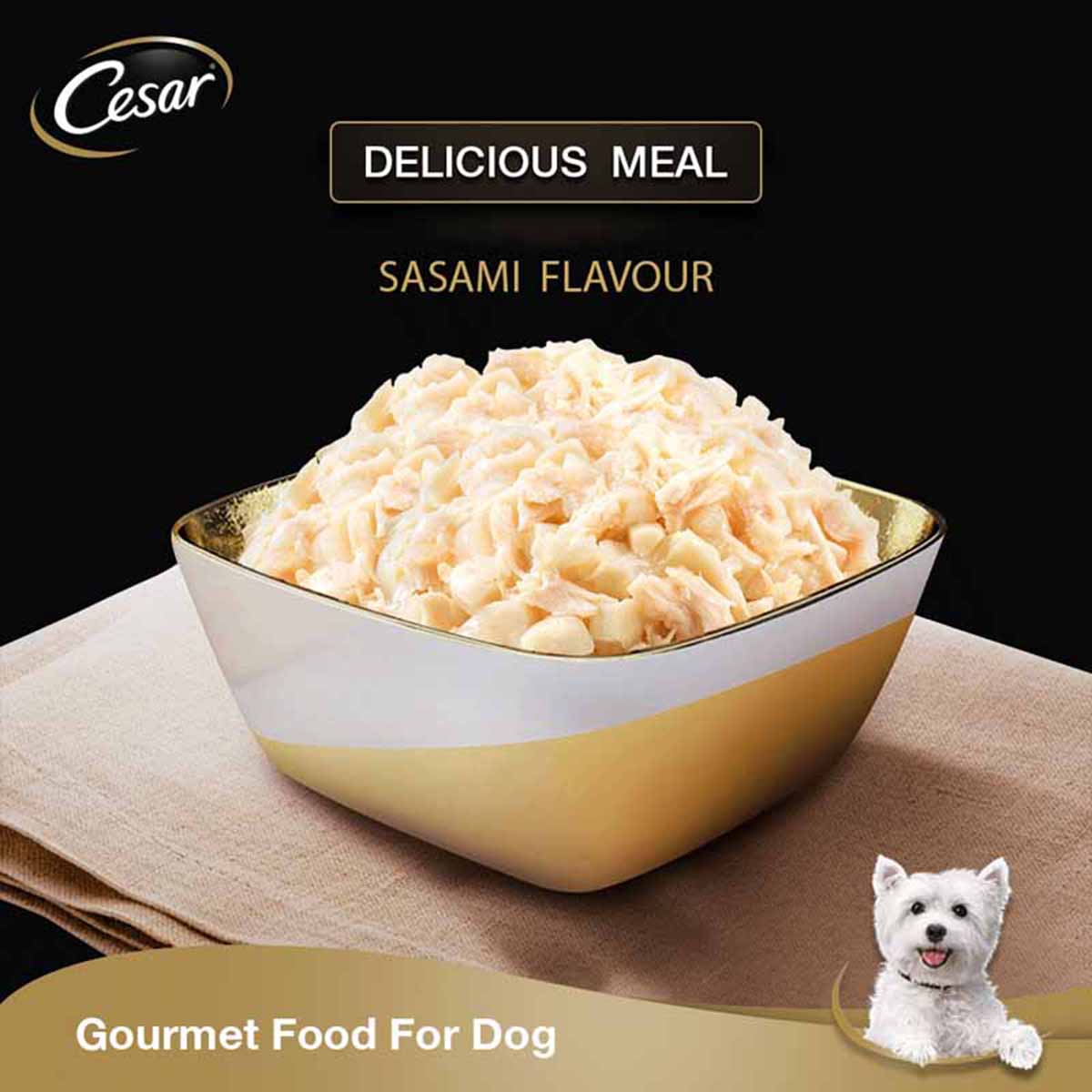 Cesar Premium Sasami & Vegetables (Gourmet meal) Wet Dog Food - All Breed Adult - 70g - Zigly