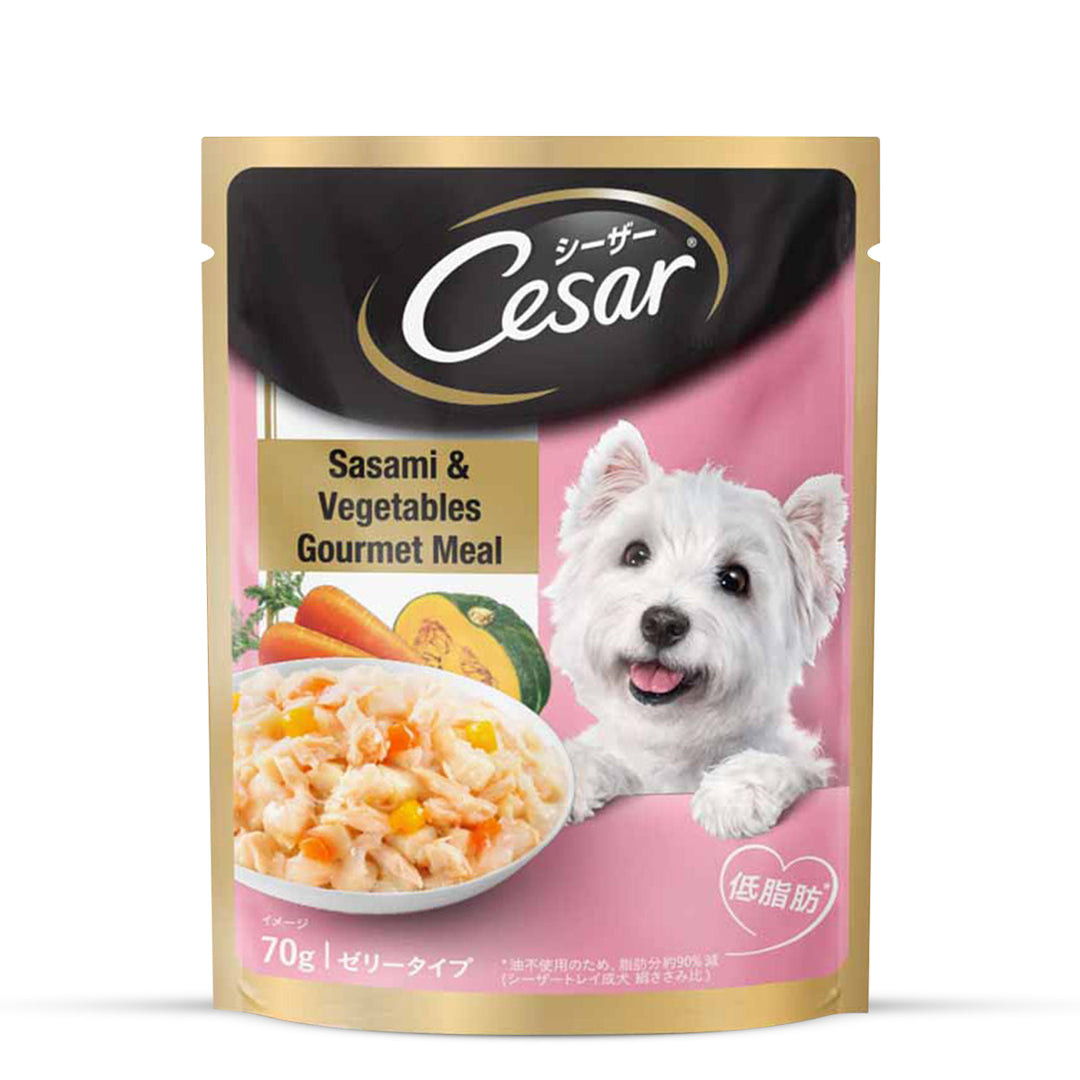 Cesar Premium Sasami & Vegetables (Gourmet meal) Wet Dog Food - All Breed Adult - 70g - Zigly